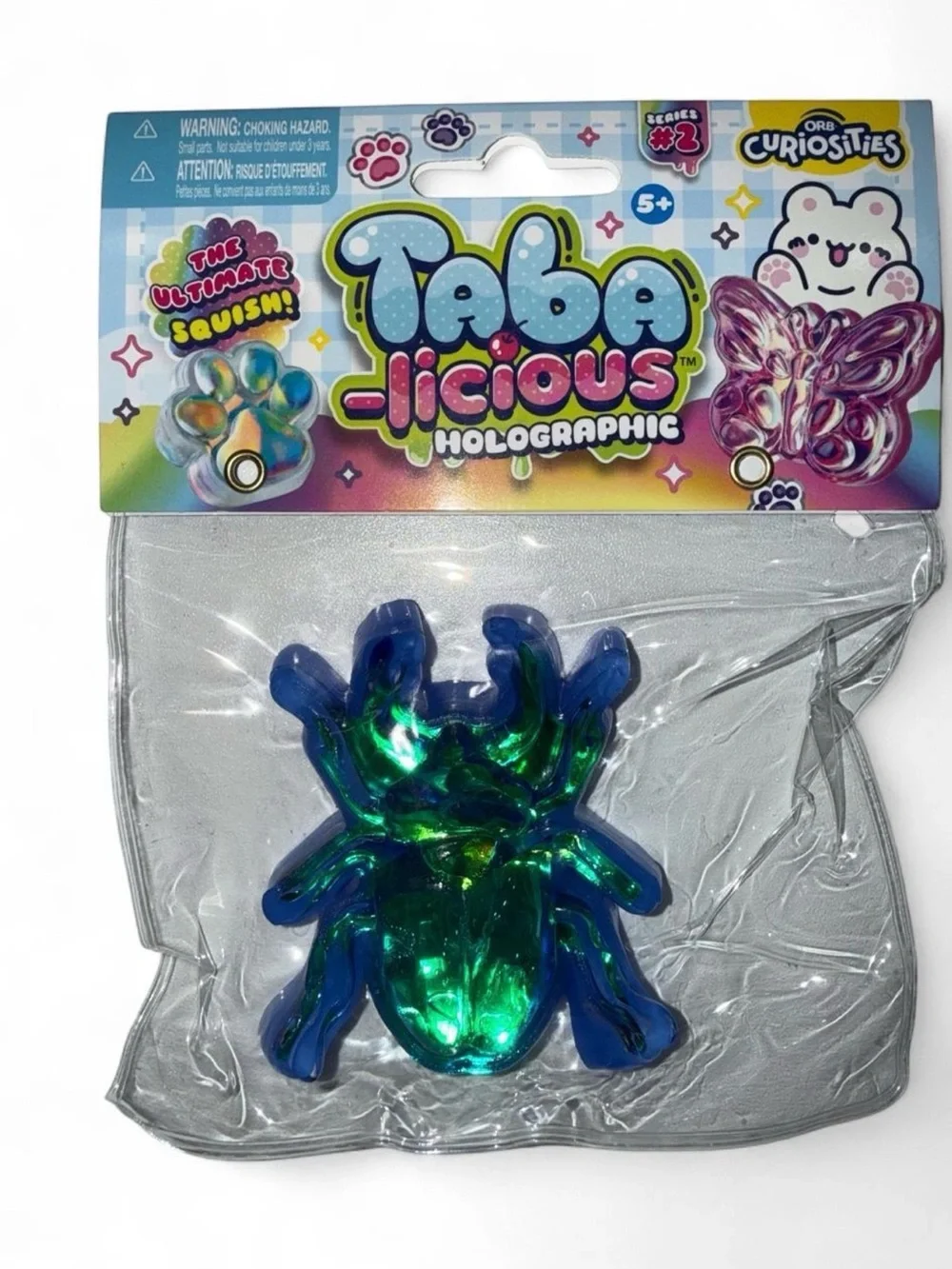 Holographic Beetle Taba Toy – Blue & Green